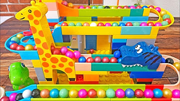Satisfying Building Blocks Marble Run Very popular! A block coaster filled with giraffes!