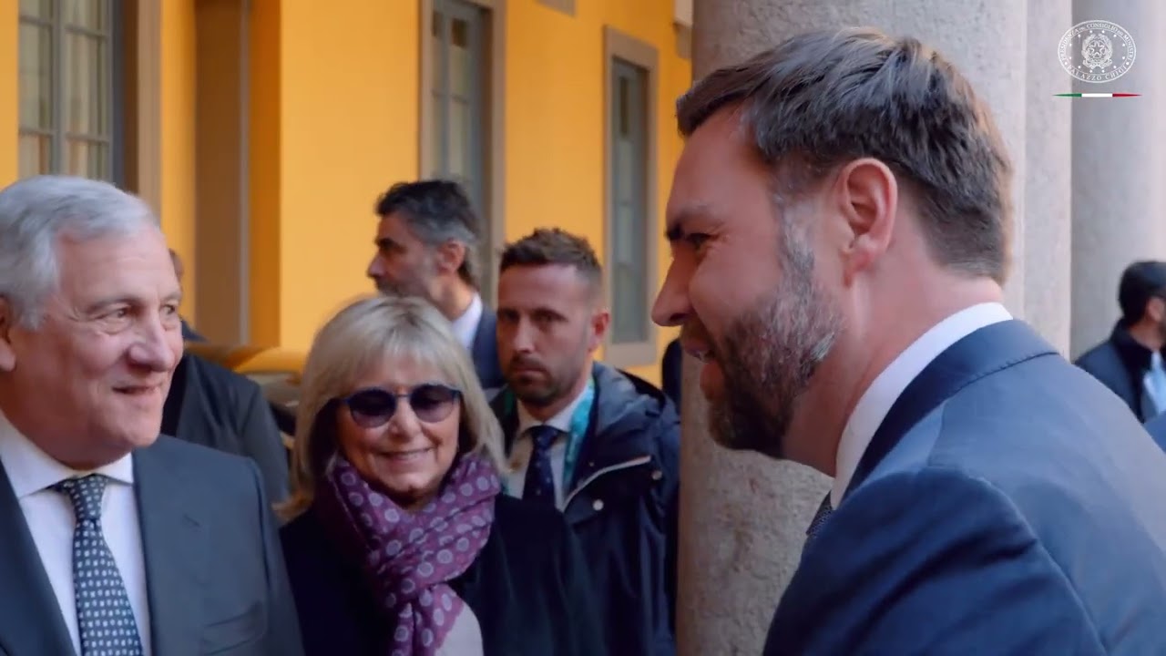 Incontro Giorgia Meloni con il Vice Presidente degli Stati Uniti J.D. Vance: Arrivo alla Prefettura.