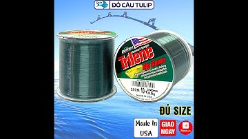MÀU XÁM] Dây Cước Câu Cá TRILENE 500 Mét - Xuất Xứ USA - Đủ Size : 3,4,5,6,7,8,9,10 ĐỒ CÂU TULIP