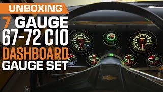 Unboxing | GlowShift Black 7 Color Series 1967-1972 Chevrolet C10 Dash Panel and 7 Gauge Package