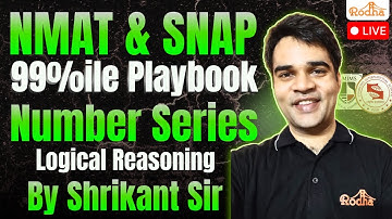 NMAT & SNAP I 99%ile Playbook 🔥 I Number Series I Logical Reasoning by Shrikant Sir | RODHA