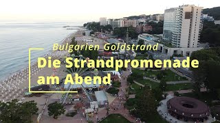 Bulgarien Goldstrand: Strandpromenade am Abend