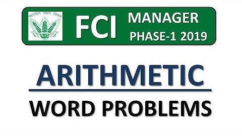 FCI MANAGER PRELIMS 2019 PREVIOUS YEAR QUESTIONS || MISCELLANEOUS ARITHMETIC QUESTIONS