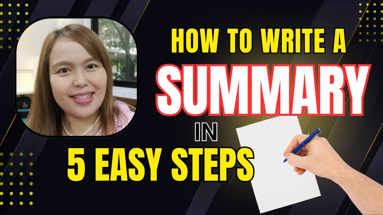 WRITING a SUMMARY Step by step GUIDE (with examples) - YouTube