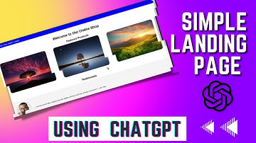 Using Chat GPT to build a landing page of a Website with No Code