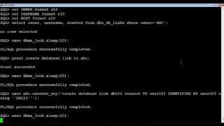 Oracle Database: How to create a database link on another schema without password