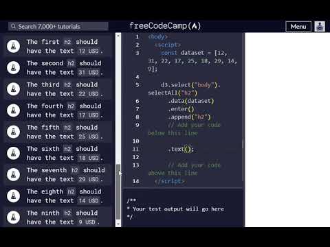 4 - Work with Dynamic Data - Data Visualization with D3
