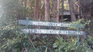 Exploring the Tumbulgum Historic Cemetery.