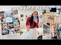 New year life reset  deep cleaning vision board  goals organizing  planning
