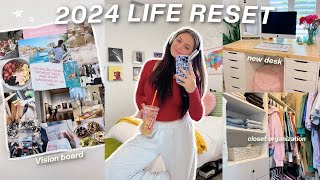 NEW YEAR LIFE RESET ✨ deep cleaning, vision board + goals, organizing & planning