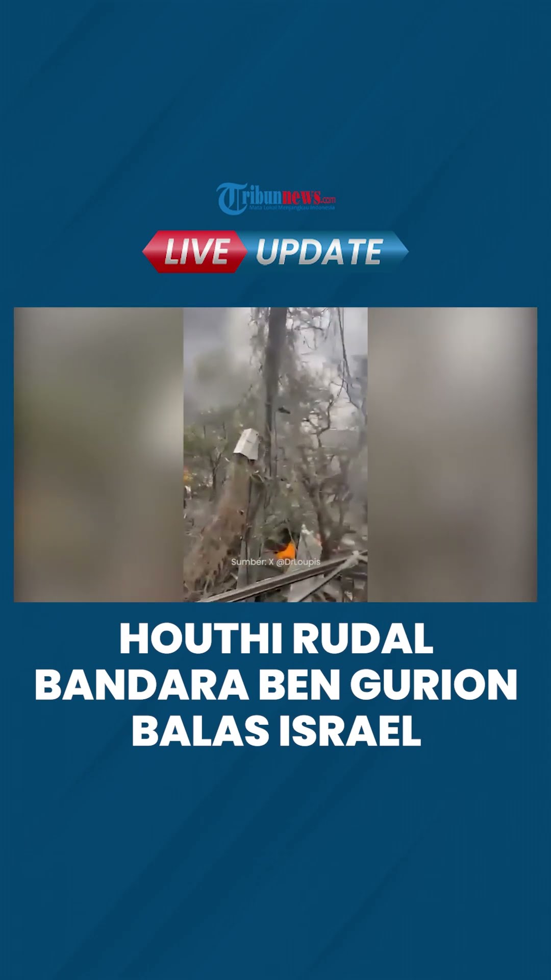 Houthi Balas Serangan Israel, Tembakkan Rudal ke Bandara Internasional Ben Gurion Tel Aviv