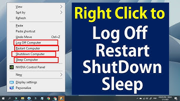 Restart, Shutdown, Sleep, Log Off Your Computer from Right Click