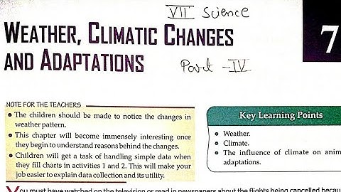 Class 7 science | Chapter 7 Weather, Climatic Changes and Adaptations Part 4 | MKD Agrim Academy
