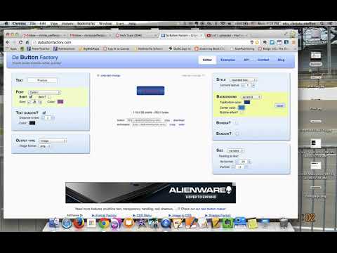 How to make buttons using dabuttonfactory.com for a Canvas Course