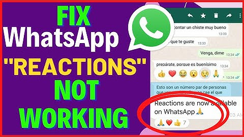 How to FIX WhatsApp REACTIONS NOT WORKING | Message Reaction New Update