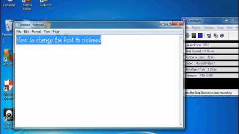 How to change the font in notepad