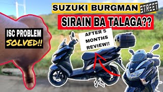 SUZUKI BURGMAN STREET|AFTER MONTHS REVIEW|ISC PROBLEM SOLVED|SHEEPVLOGS