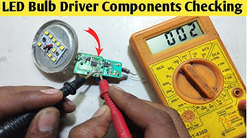 LED Bulb Driver Components Checking  ✅ || how to repair led driver|| components testing