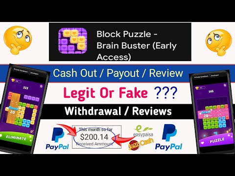Block Puzzle Brain Buster CashOut? - Block Puzzle Brain Buster Game Legit Or Fake?