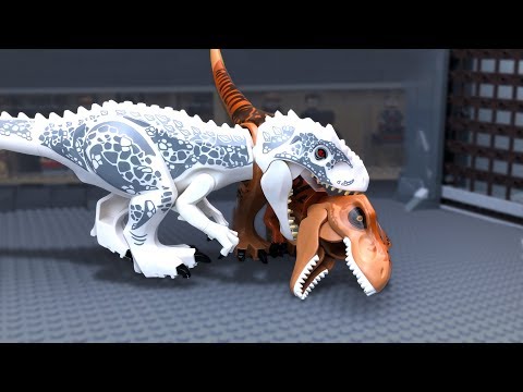 LEGO Jurassic World 🔴 Indoraptor vs Indominus Rex -8 (Attack)