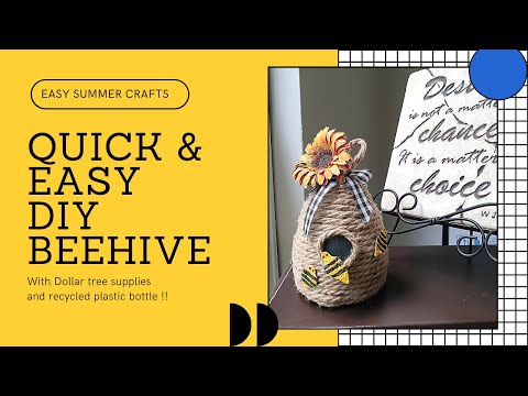 🍯 🐝 Dollar Tree DIYs, Bee Skep / BeeHive