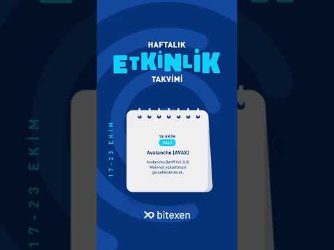 📅Haftalık etkinlik takvimin #Bitexen’den!