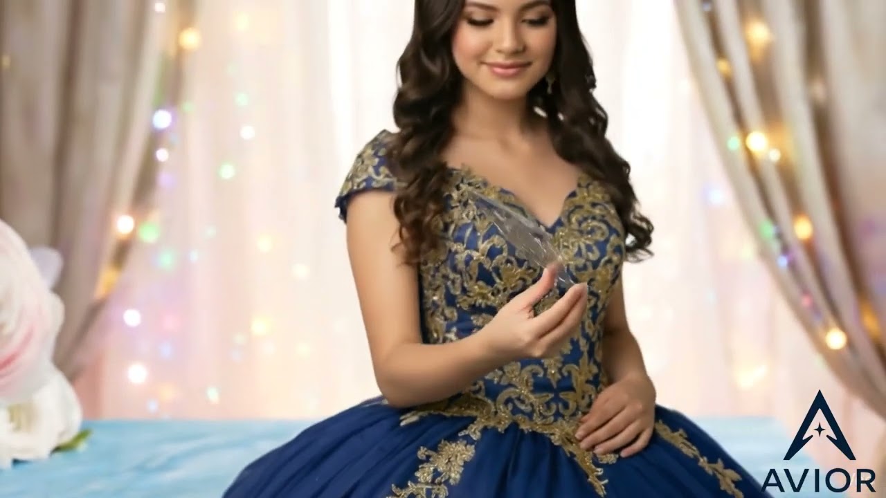 Royal Blue Quinceañera Invitations | Luxury Acrylic & Mirror Designs | Avior Invitation