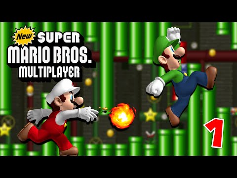 New Super Mario Bros. Online Multiplayer Part 1 - Mario Vs. Luigi Online 