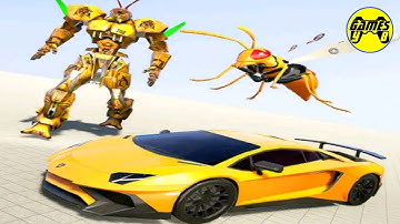 Wasp Robot Car Transform Game: Robot Games Transformation - Android Gameplay FHD