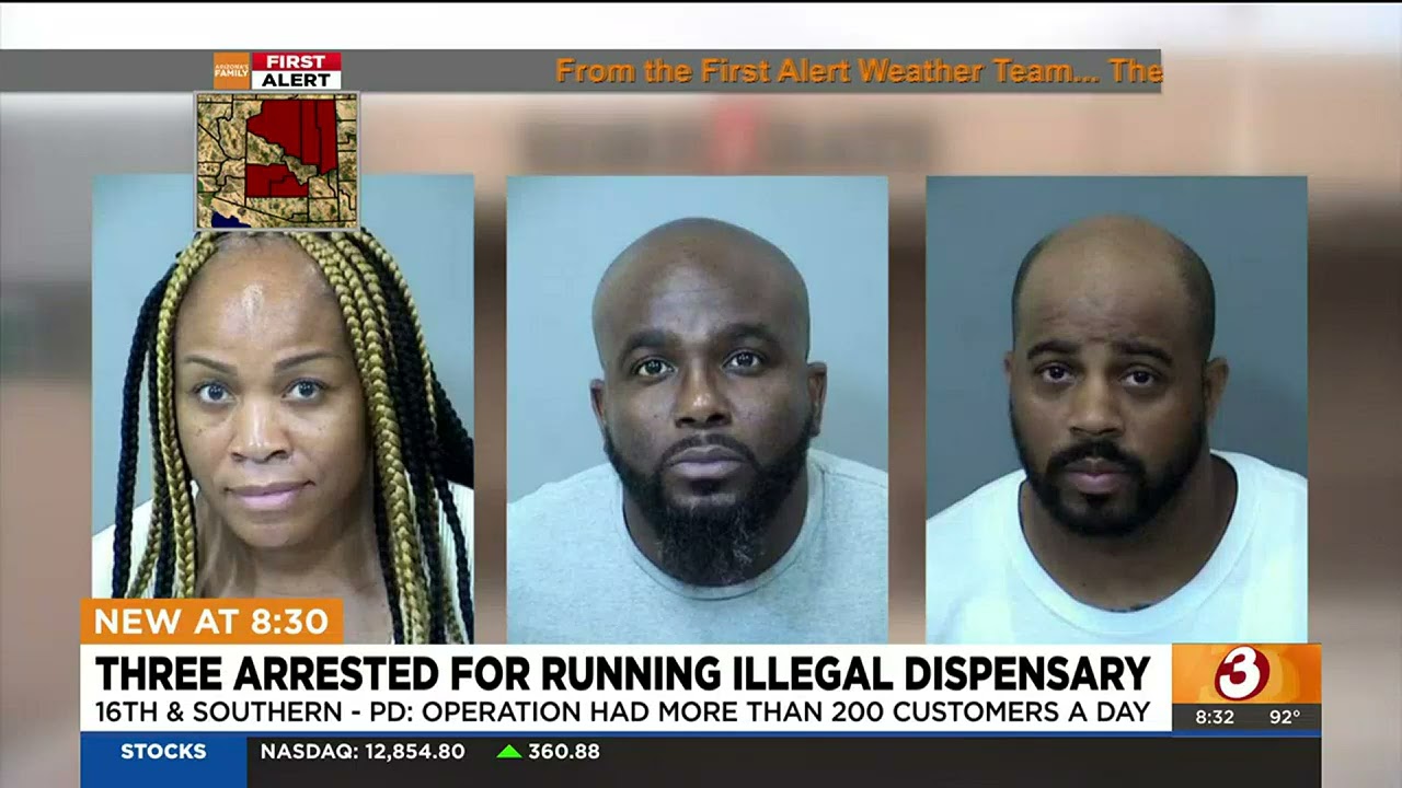 3 arrested after illegal marijuana dispensary searched in south Phoenix