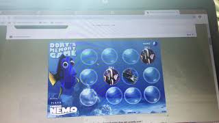 Dory’s memory game bubbles characters names all animals