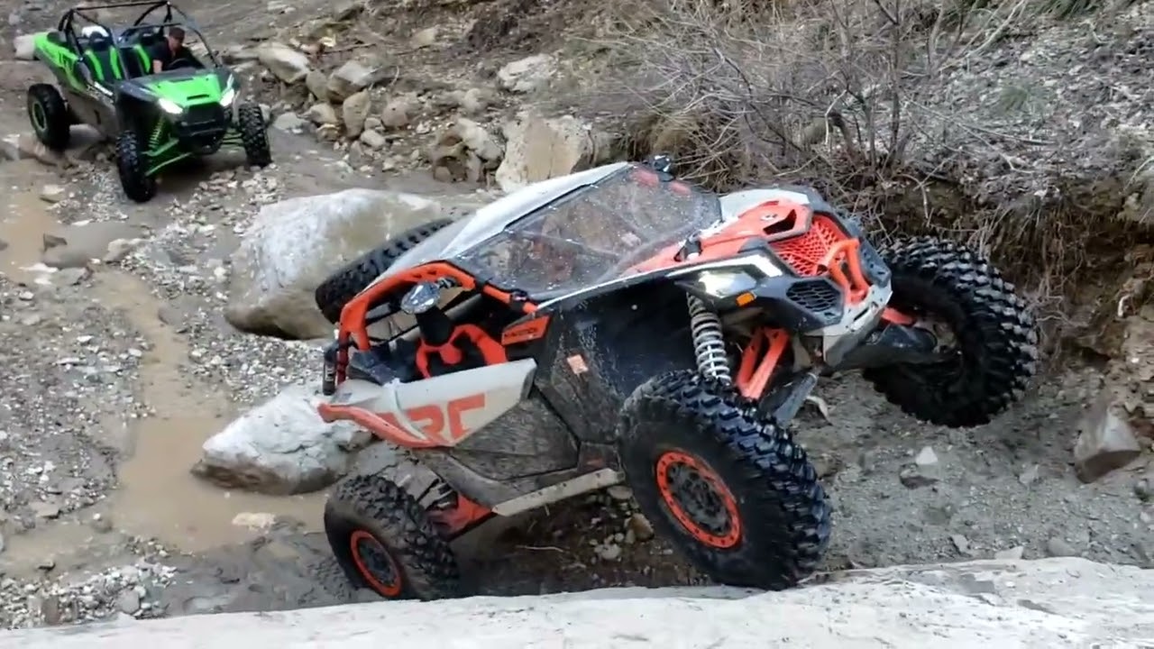 Update Can Am Maverick X-RC vs Kawasaki KRX 1000 Rock Crawling Hunter Canyon Trail Fruita, Colorado