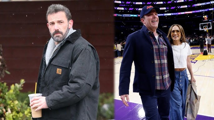 Ben Affleck wears wedding band | while taking smoke break on movie set - YouTube