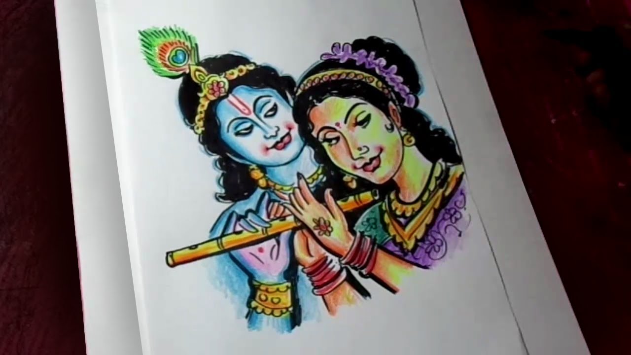 Featured image of post Colour Krishna Drawing Photo - The original drawing of this print was done using fade proof pigment ink.