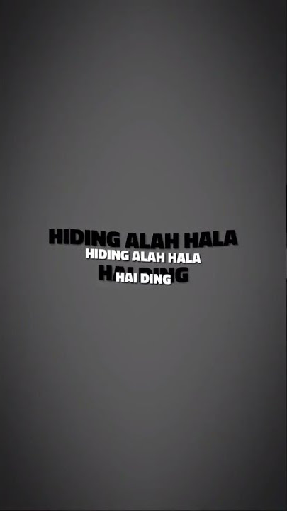 Mentahan Lirik Lagu Kutidhieng