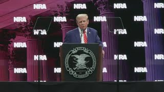 Former President Donald Trump speaks at NRA's convention, urging gun owners to vote