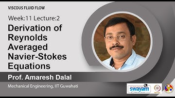 Lec 40: Derivation of Reynolds Averaged Navier-Stokes Equations
