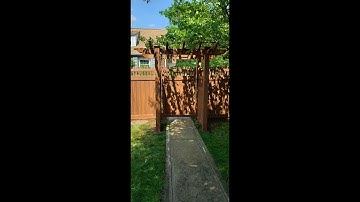 Cedar Wood Grain Vinyl Fencing & Pergola