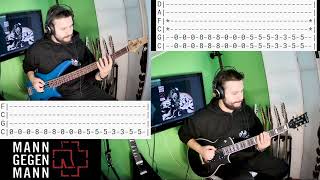 Rammstein - Mann Gegen Mann |Guitar and Bass Cover| |Tab| Resimi