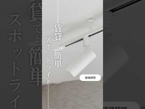 賃貸OK ダクトレール照明 ダクトレール スポットライト 照明器具 ホワイトインテリア 韓国インテリア 2ldk モノトーンインテリア 二人暮らし 同棲 賃貸インテリア