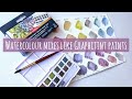 Making Watercolour Mixes Like Derwent Graphitint Paint Pans Set