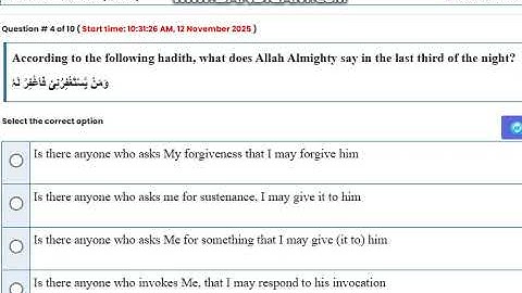 ISL202 - ISL202 - Islamic Studies (Quiz 02) 12-Nov-25