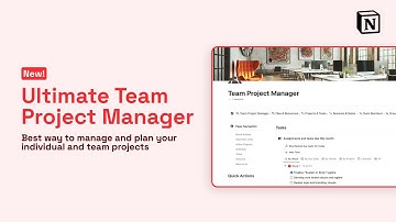 Ultimate Team Project Manager | Notion Template