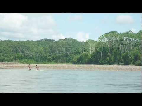 Uncontacted Indians on Manu River, Peru