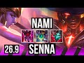 NAMI &amp; Ashe vs SENNA &amp; Ezreal (SUP) | Good KDA: 3/1/34 | EUW Master | 26.9