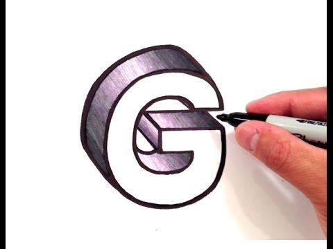 Verwonderlijk How to Draw the Letter G in 3D - YouTube XS-29