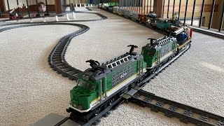 Long Lego Cargo Train - 4 Locomotives and 26 Freight Cars