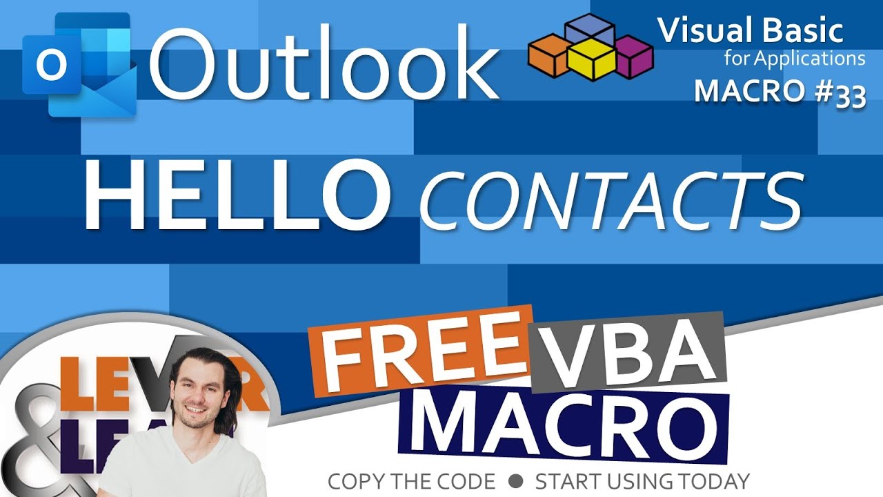 Outlook Hello Contacts | VBA Macro #33 - YouTube