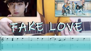 FAKE LOVE - BTS (방탄소년단) | Fingerstyle Guitar Cover (TABS)