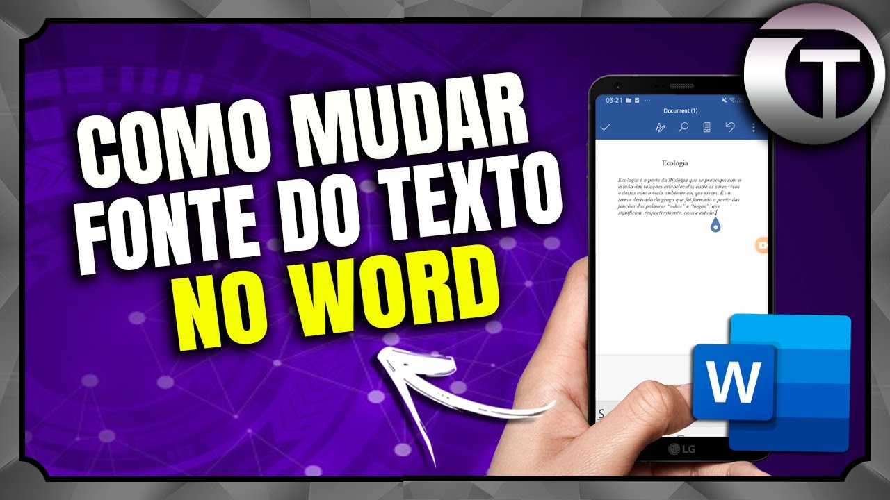 COMO MUDAR FONTE DO TEXTO NO WORD PELO CELULAR - YouTube